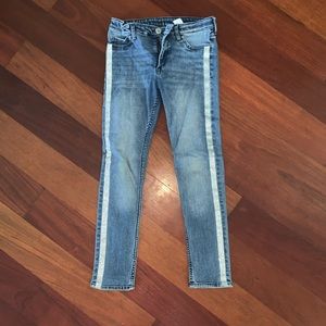 Girls Ultra-Straight leg glitter striped jeans!